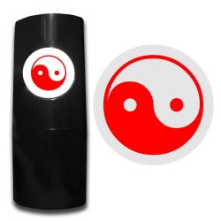 93 Stämpel: Yin Yang röd